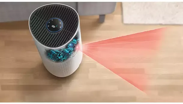 AeraSense sensor reads the air and adjusts speed in auto mode