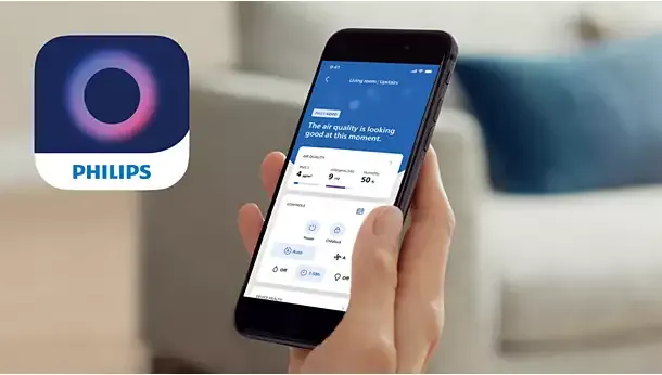 Control and monitor with the Philips Air+ app