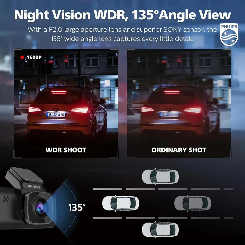Philips GoSure GS5101 Dash Cam, 2K QHD photo 4