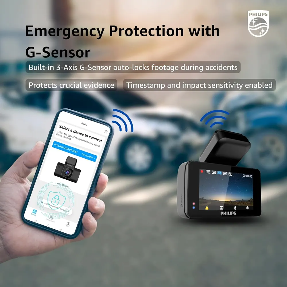 Philips GoSure GS5101 Dash Cam, 2K QHD photo 5