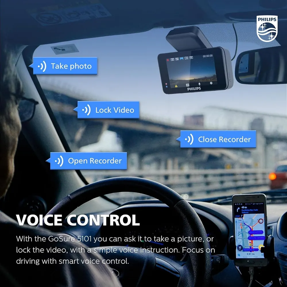 Philips GoSure GS5101 Dash Cam, 2K QHD photo 6
